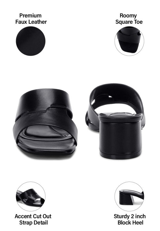 Shulva Block Heel Slip Ons