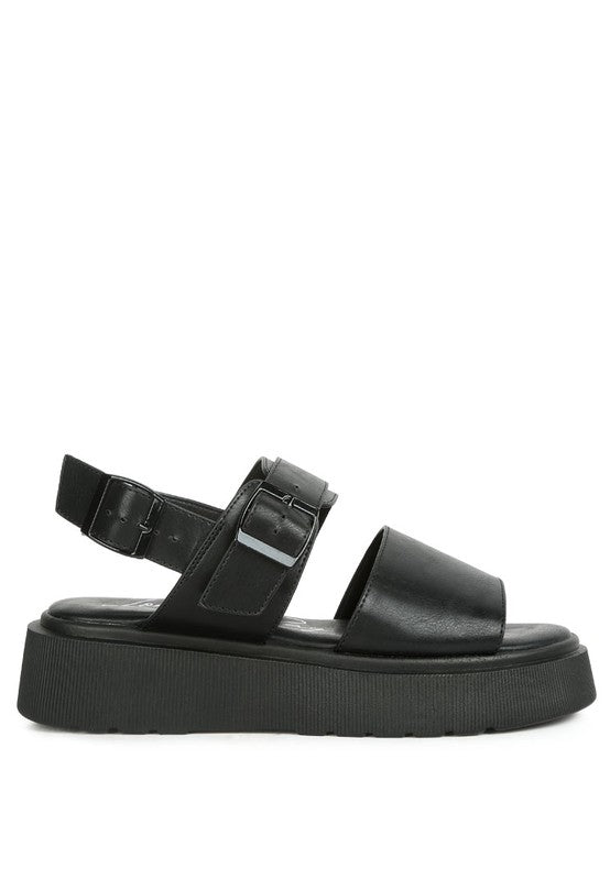GLADEN Pin Buckle Platform Sandals - Loving It Shop