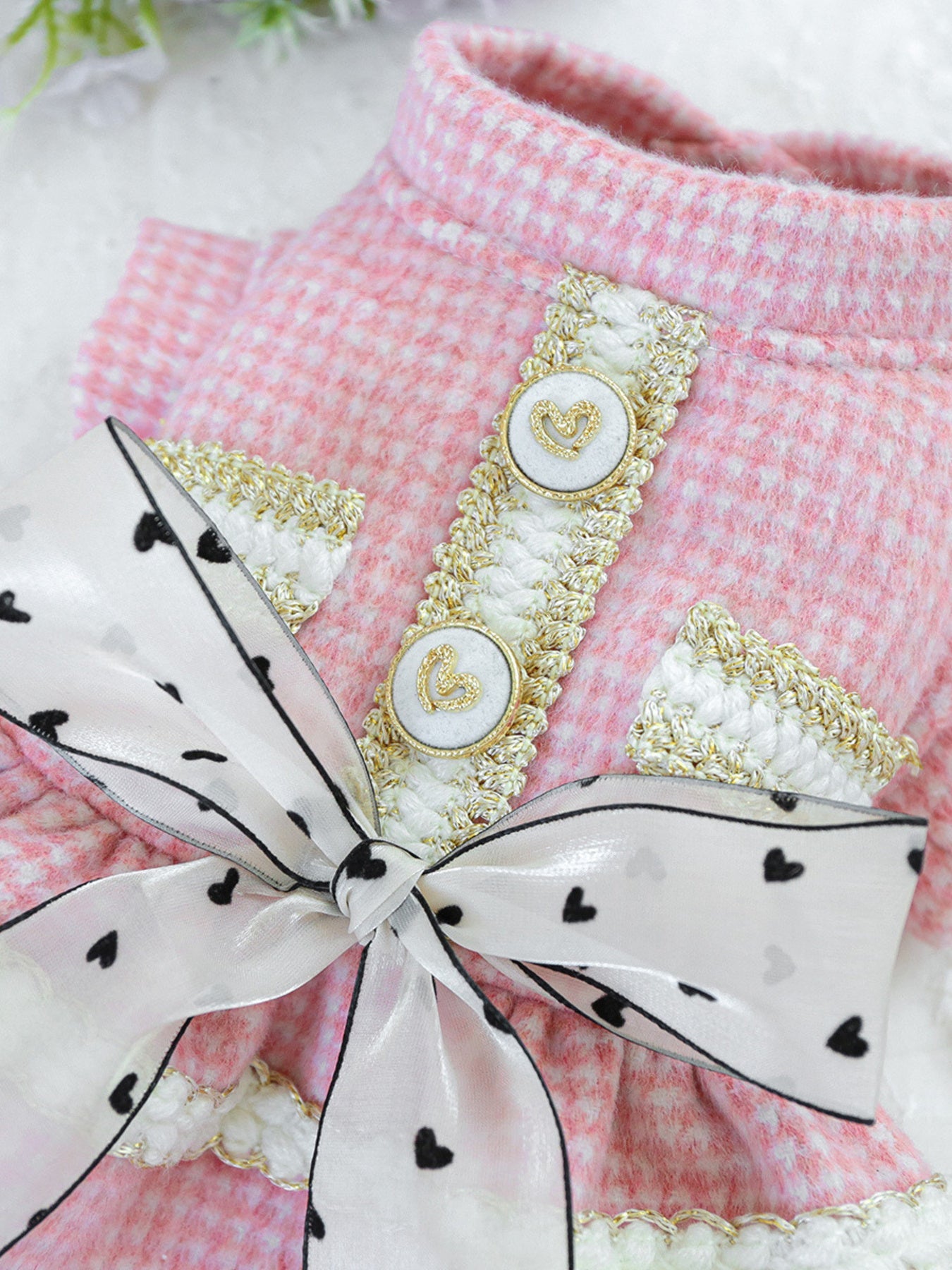 Plaid Ruffle Pet Dress with Bow - Loving It Shop