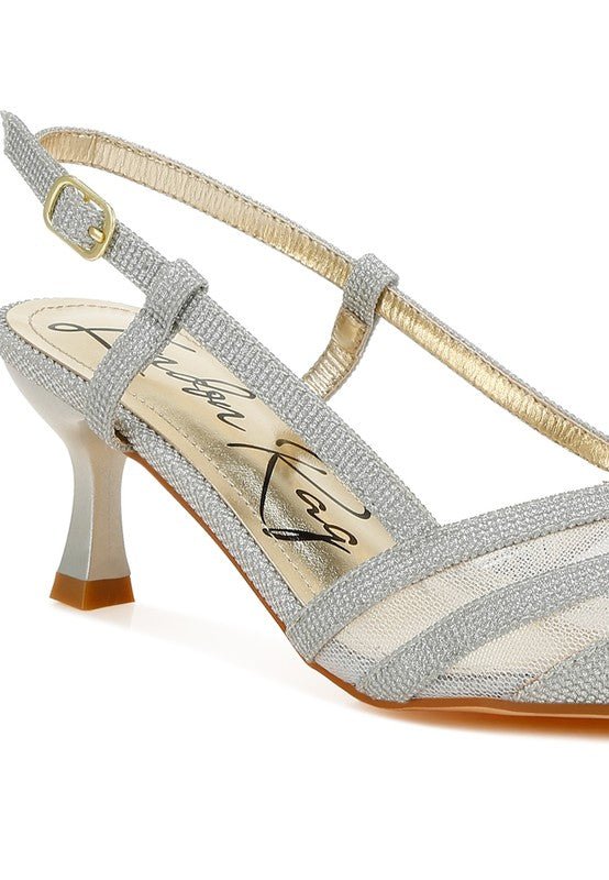 Daldra Kitten Heel Slingback Sandals - Loving It Shop