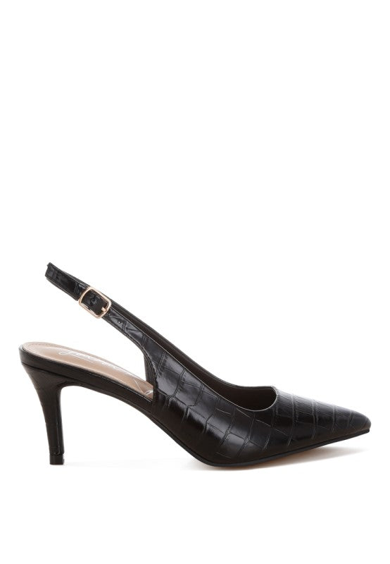 Halins Pointed Toe Slingback Heels