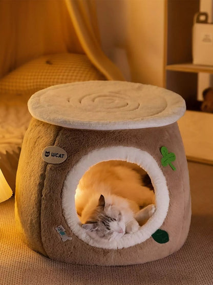 Cozy Tree Stump Pet Nest - Loving It Shop