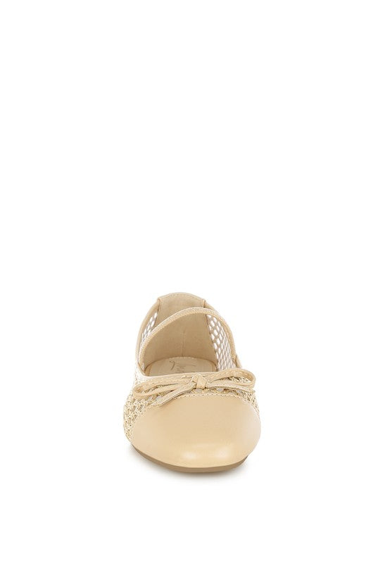 Omela Woven Bow Detail Ballerinas