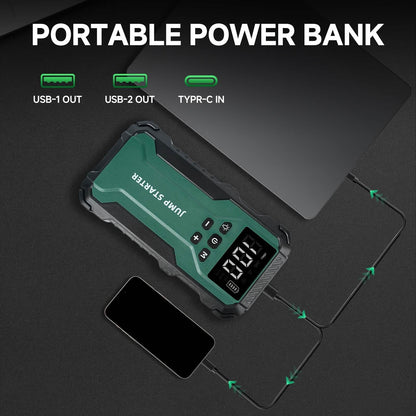 7-in-1 Emergency Car Power Supply Starter &amp; Air Pump