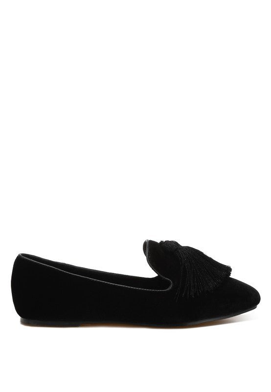 Tromso Iconic Tassel Detail Velvet Loafers - Loving It Shop