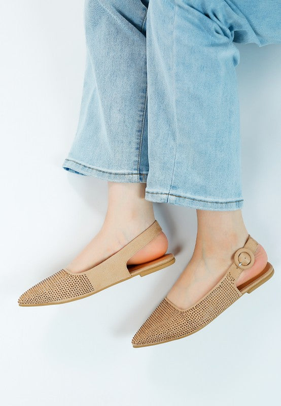 Jarisa Rhinestones Embellished Slingback Mules