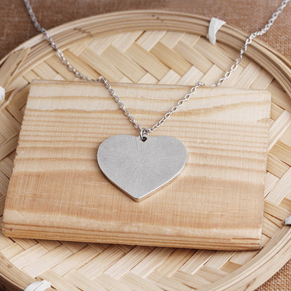 Heart-Shaped Engraved Necklace for Mother&