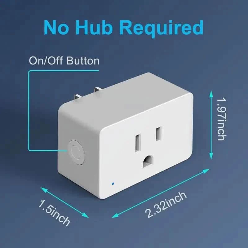 2-Pack: WiFi Smart Plug – 15A, Timer &amp; App Control, Works with Alexa &amp; Google Home