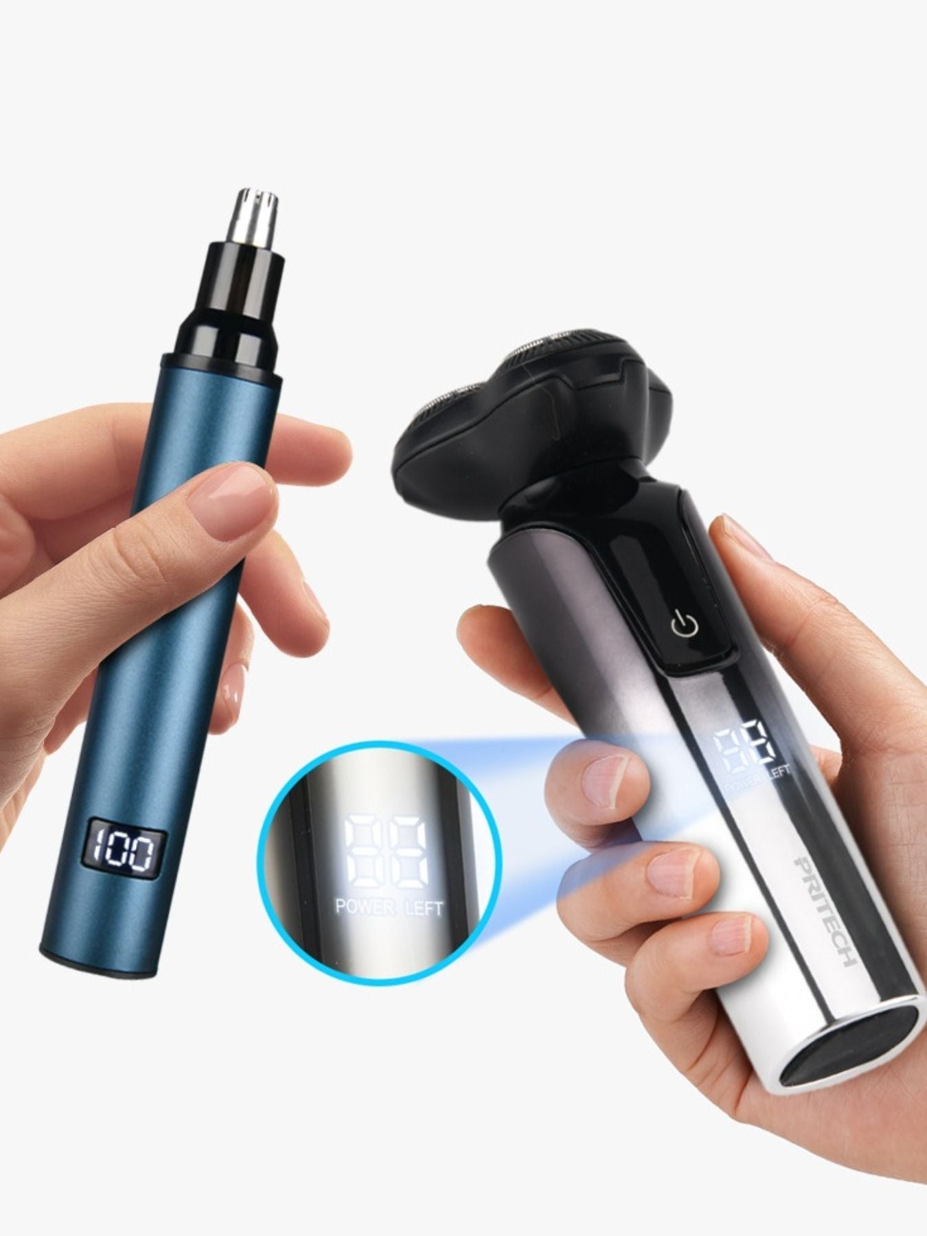 Rotary Rechargeable Electric Shaver and Nose Hair Trimmer - Loving It Shop