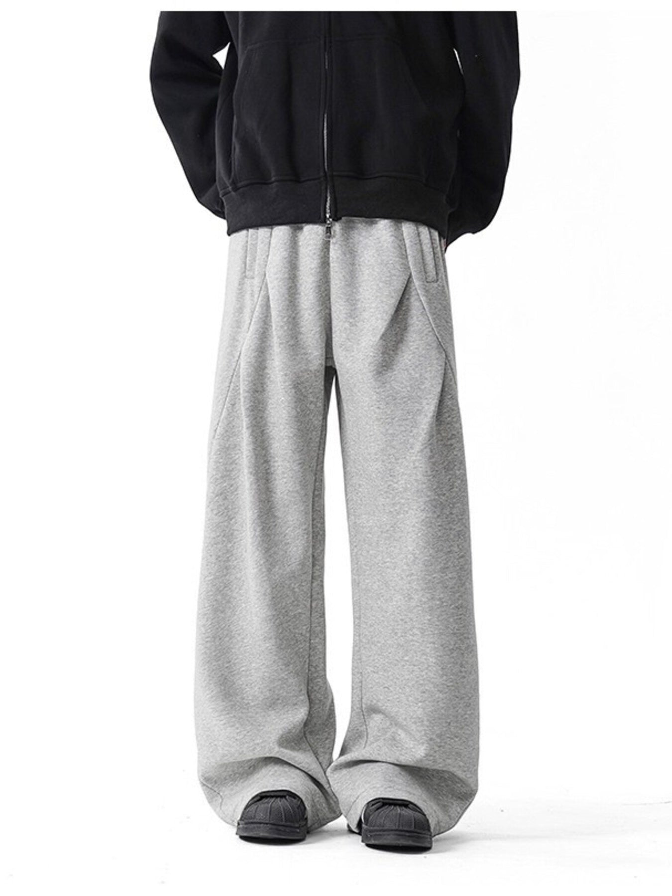 Men's Plus Size Wide Leg Drawstring Casual Pants