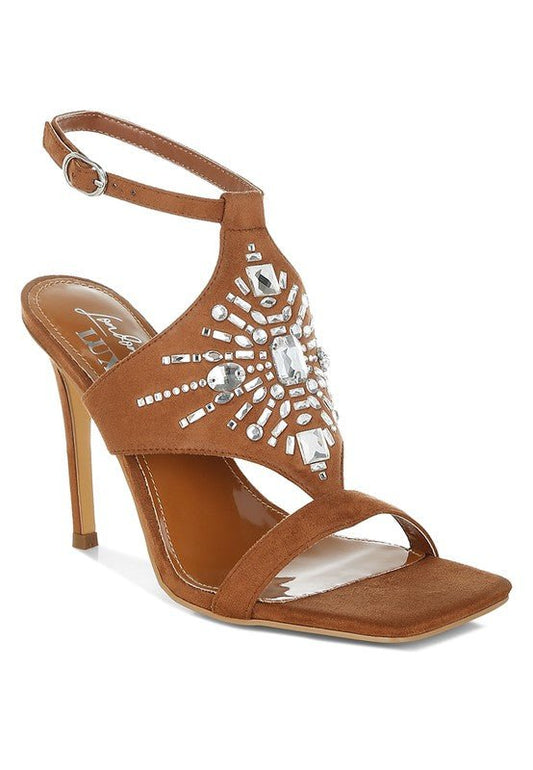 Warda Jeweled Shiny Stiletto Heels - Loving It Shop