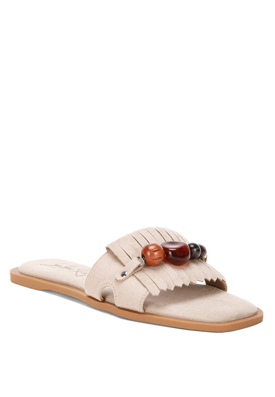 Dinasa Beaded Slip On Flats