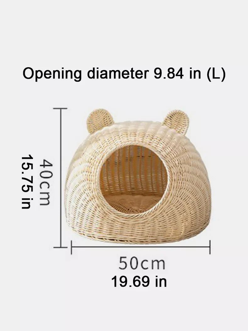 Rattan Washable Breathable Pet Nest - Loving It Shop