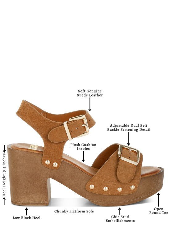 Lhasa Real Suede Leather Clog Sandals - Loving It Shop