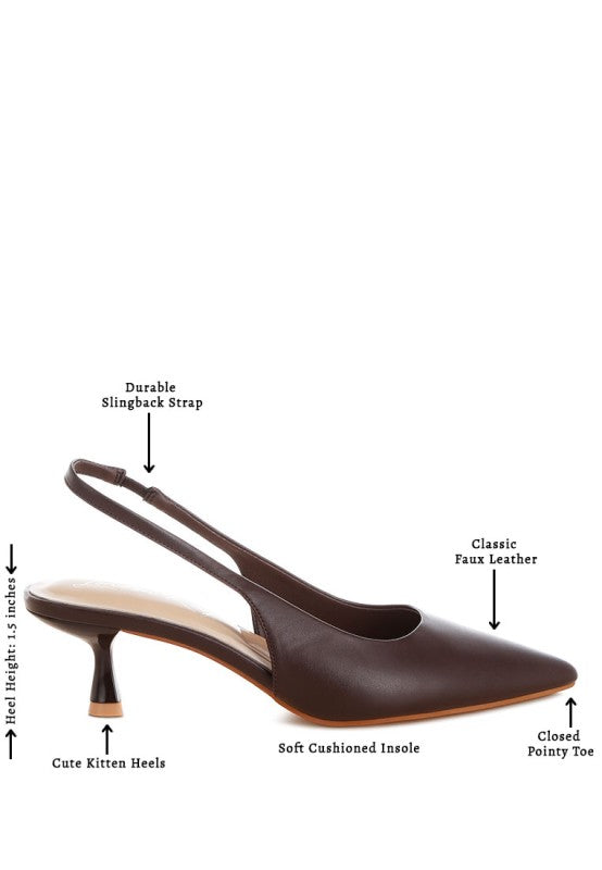 Shala Kitten Heel Slingbacks