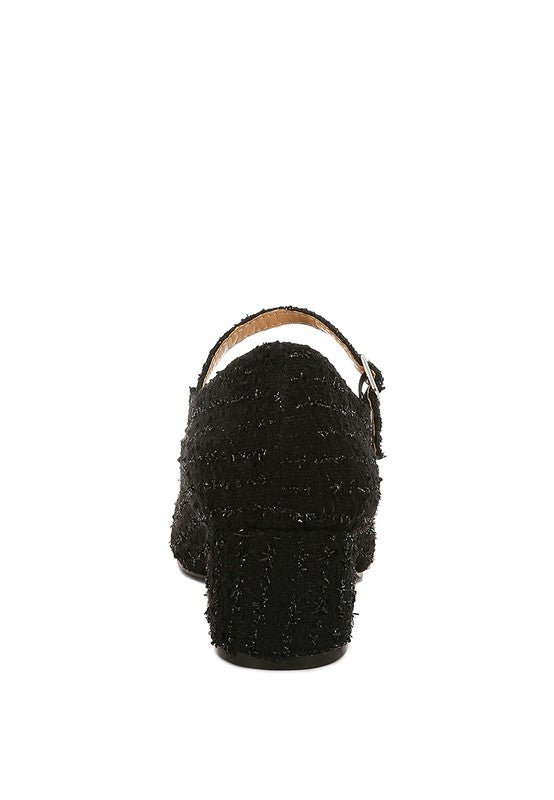 Antara Tweed Mary Jane Sandals - Loving It Shop
