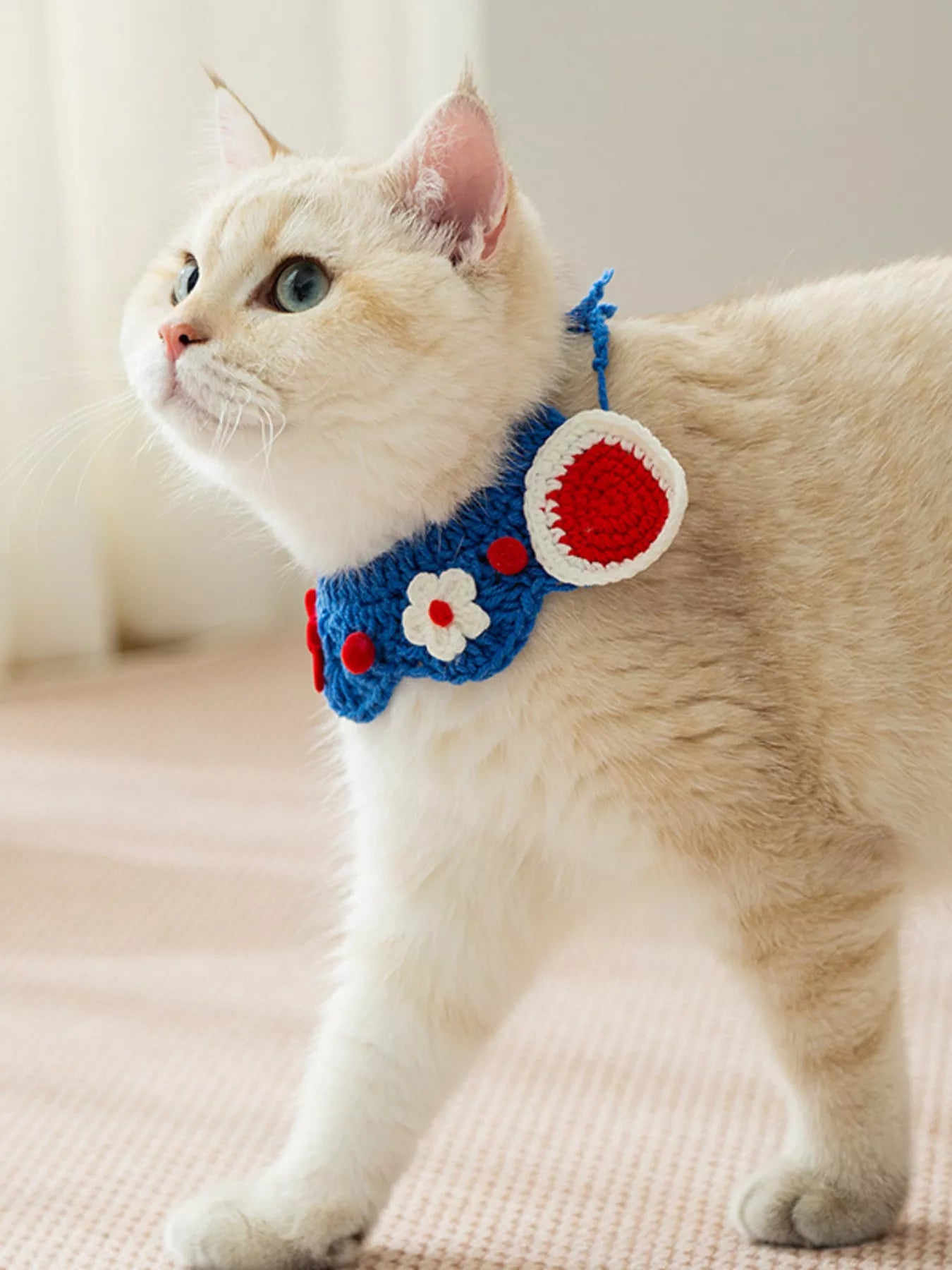Knitted Floral Pet Collar - Loving It Shop