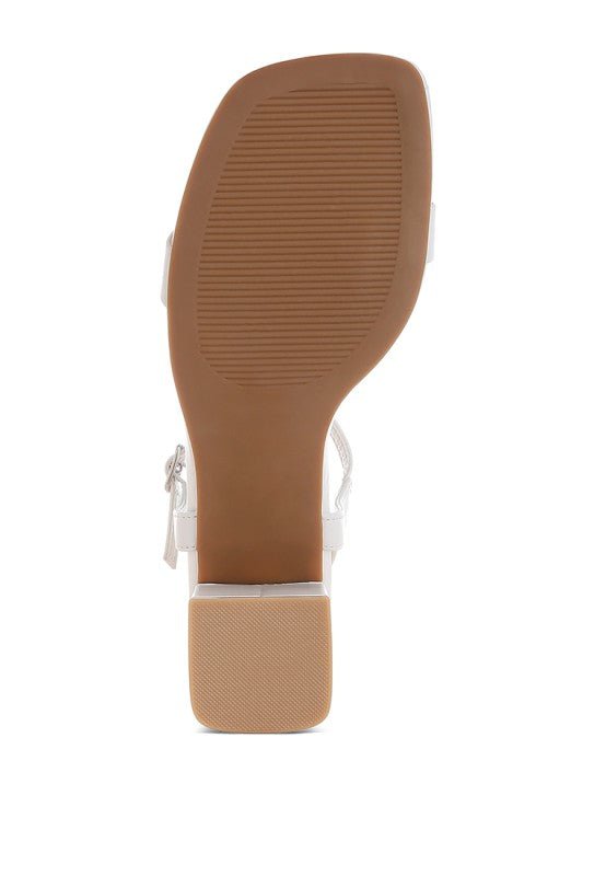 Kazara Faux Leather Block Heels - Loving It Shop