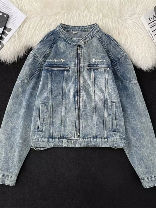 Men's Zip Up Denim Jacket