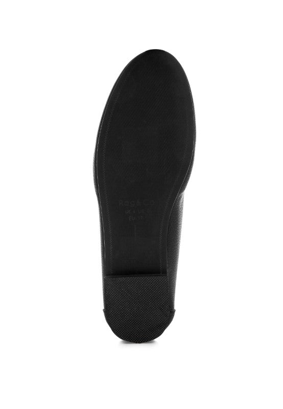 Taranis Monochromatic Horsebit Loafers