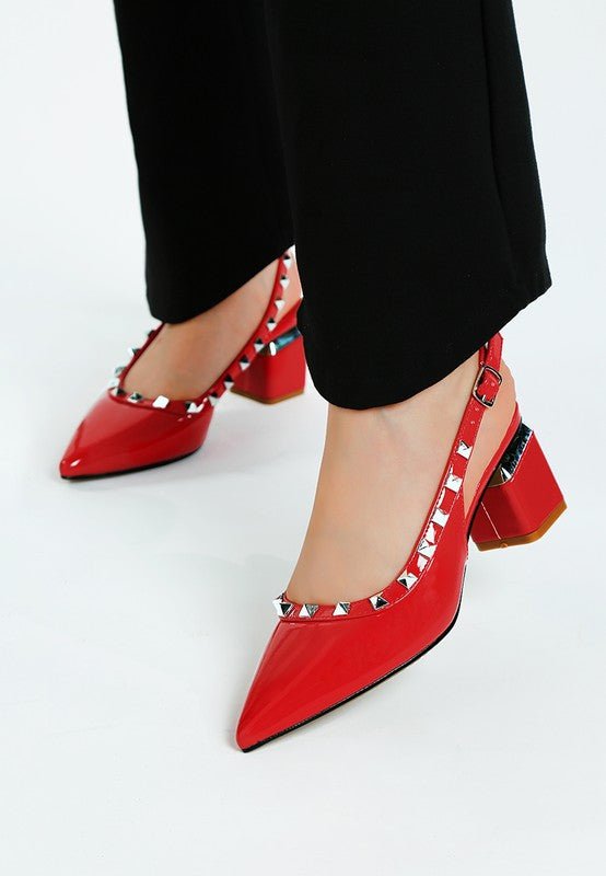 Hiral Stud Embellished Slingback Sandals - Loving It Shop