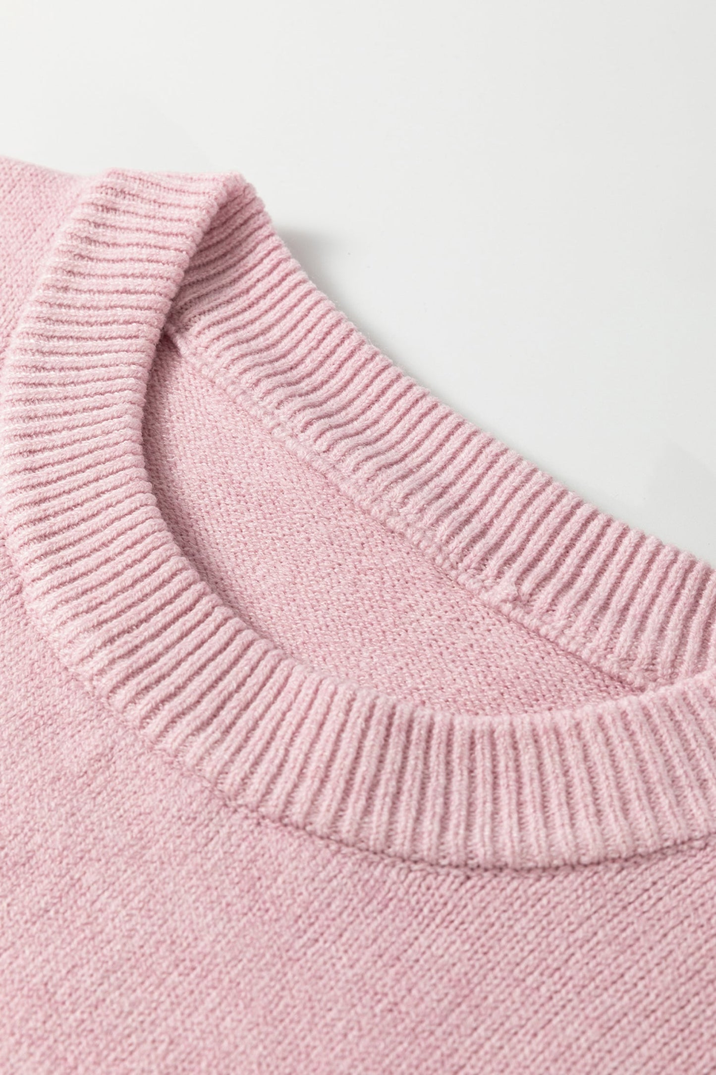 Pink Corded Love Script Graphic Baggy Sweater