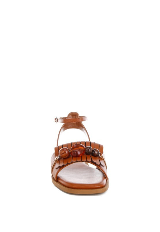 Morgine Beaded Flat Sandals