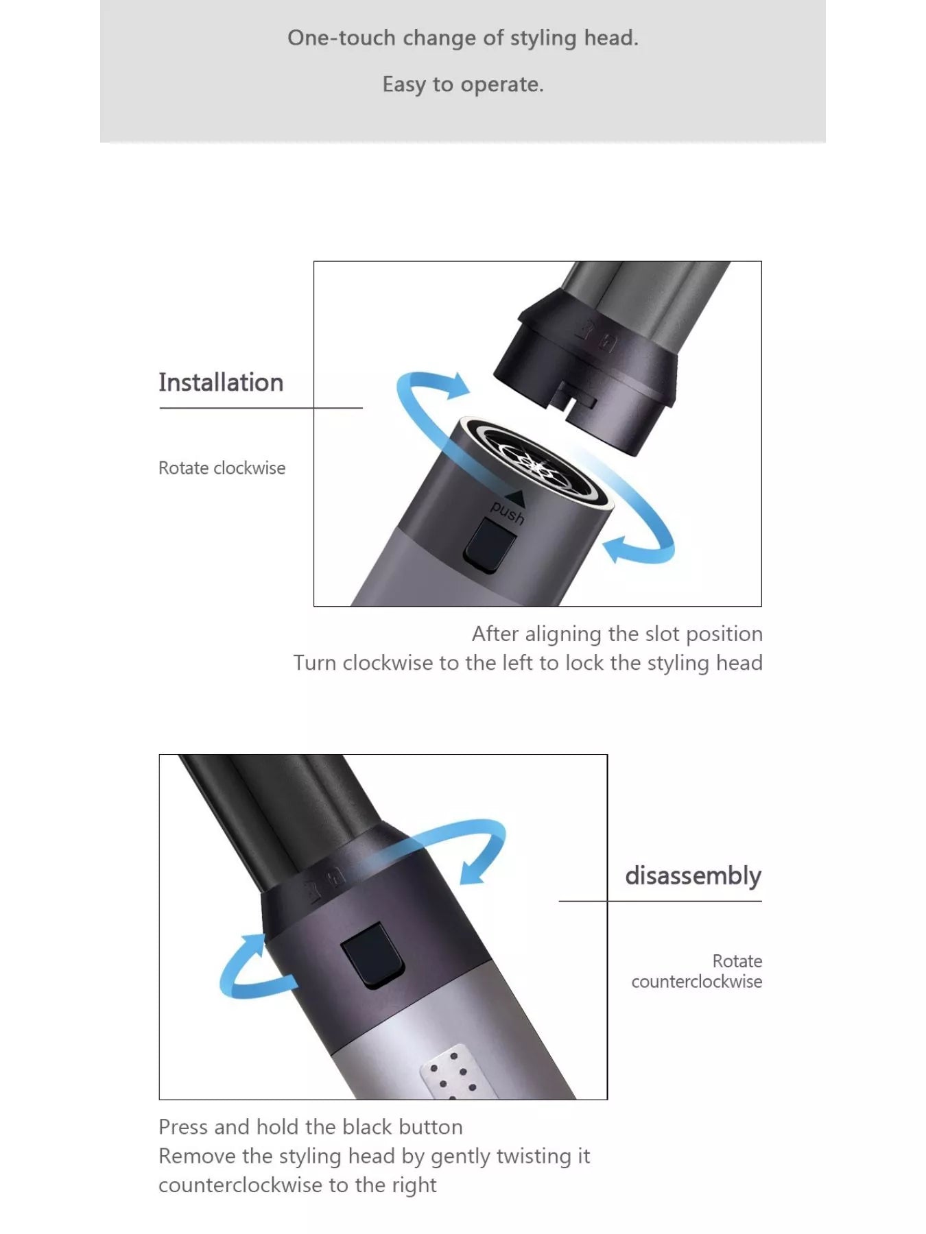 6 - in - 1 Interchangeable Head Curling Iron - Loving It Shop