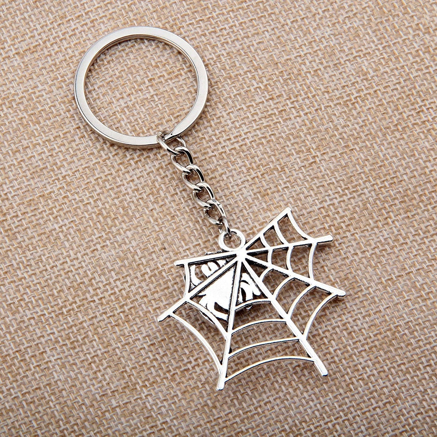 Europe And The United States Halloween Spider Web Shape Pendant Key Chain
