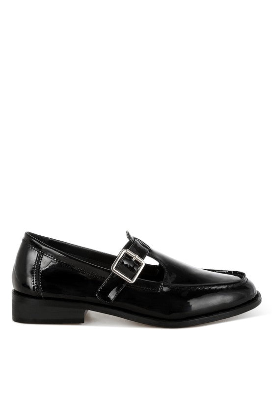 Swenson Patent Pleather Mary Jane Loafers