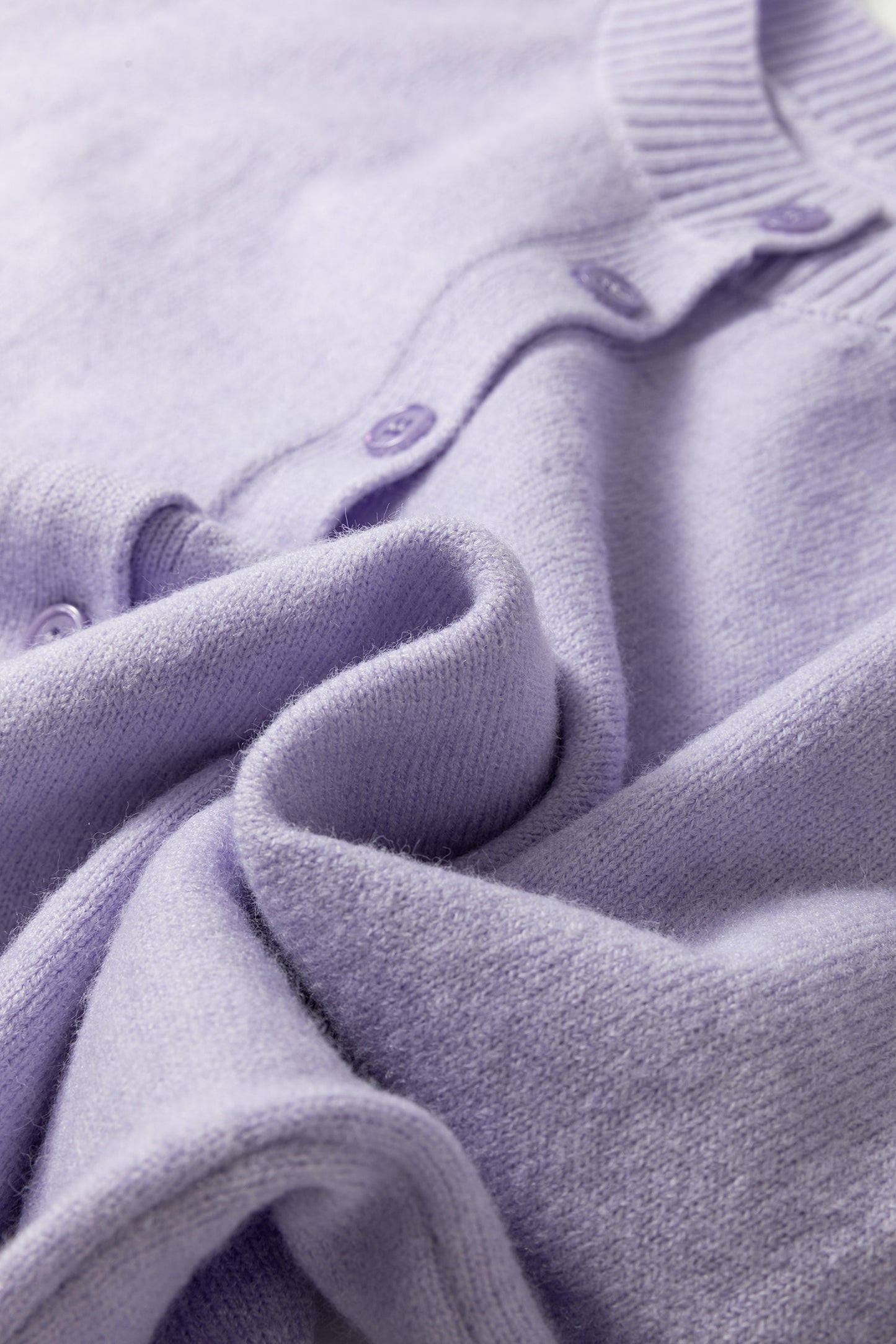 Lavendula 3/4 Sleeve Boxy Knit Button Down Sweater Cardigan