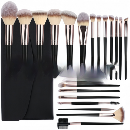 Black Makeup Brush Set – Face &amp; Eyes