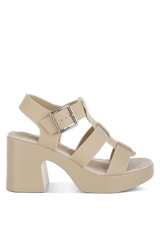 Avalon Chunky Pin Buckle Platform Heels - Loving It Shop