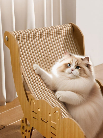 Cat Scratching Board Recliner with Sisal Mat
