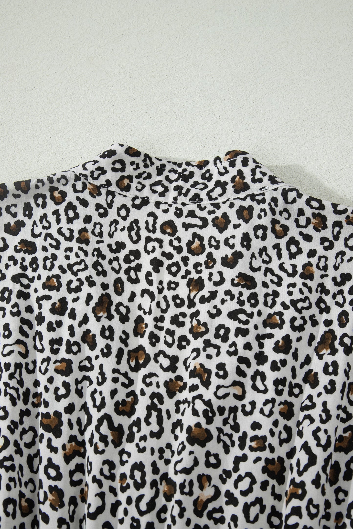 Beige Leopard Zip Front V Neck Cinched Waist Sleeveless Maxi Dress