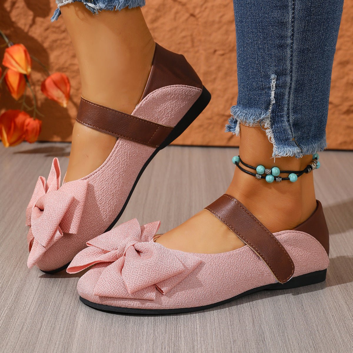 Bow Decor Round Toe Slip - Ons - Loving It Shop