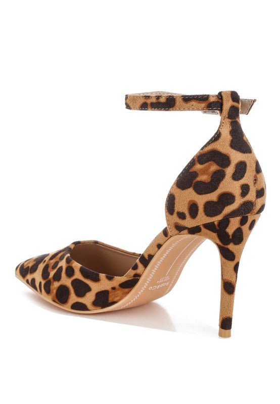 Dolona Leopard Print Stiletto Heel Sandals - Loving It Shop