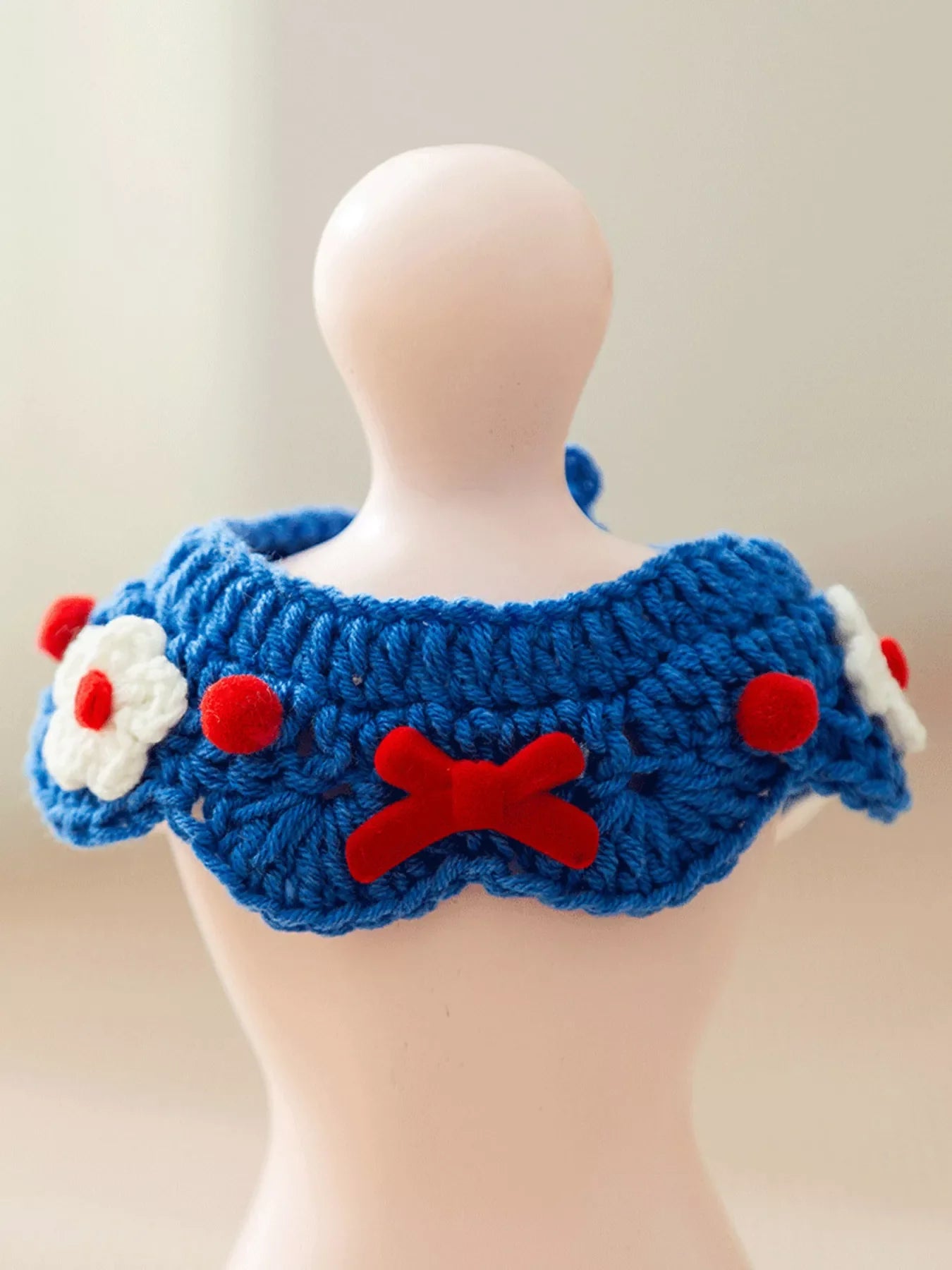 Knitted Floral Pet Collar - Loving It Shop