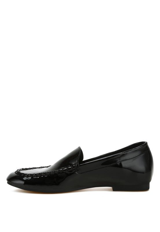Dama Patent Pleather Loafers - Loving It Shop