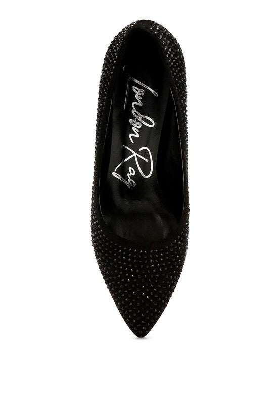 Caspia Rhinestones Embellished Pumps - Loving It Shop