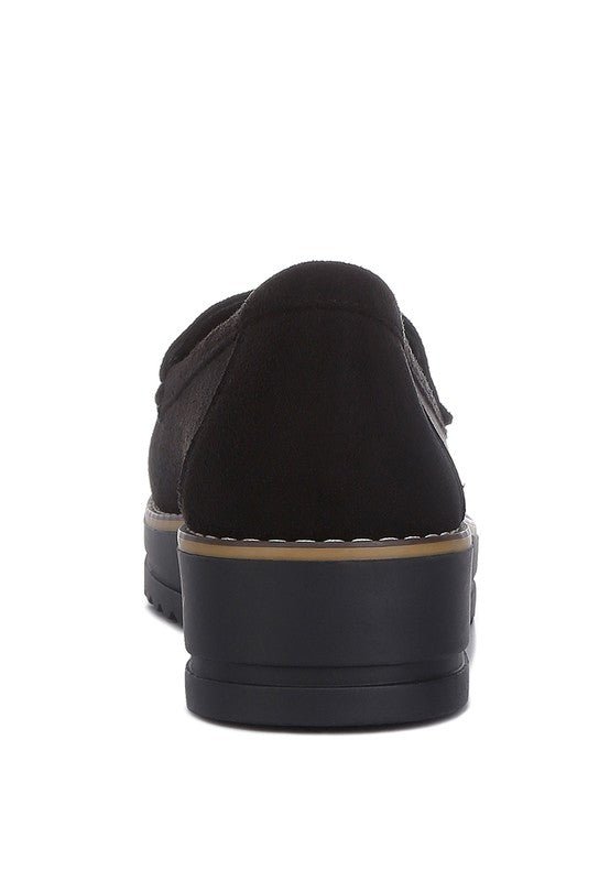 Daiki Platform Lug Sole Tassel Loafers - Loving It Shop
