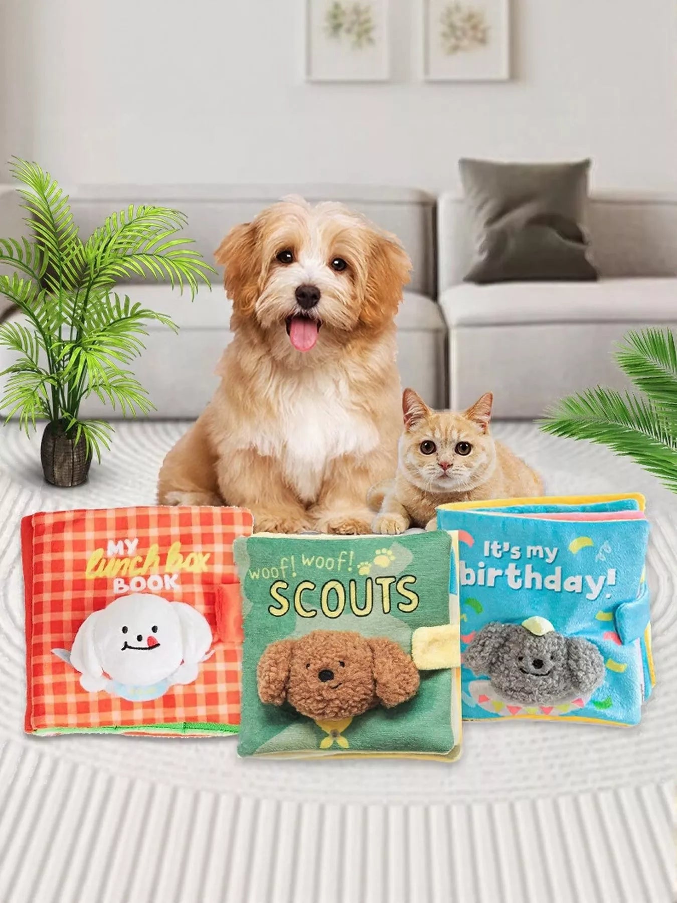 Interactive Crinkle Book Pet Sound Toy - Loving It Shop