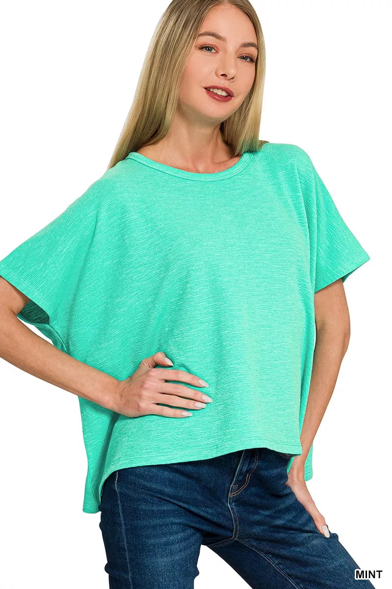 Cotton Slub Oversized Tee