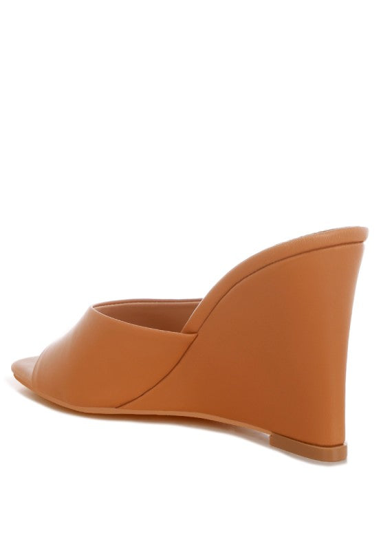 Shiloy Recycled Faux Leather Wedge Sandals
