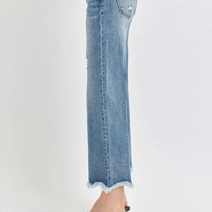 Risen High Rise Cropped Flare Jeans