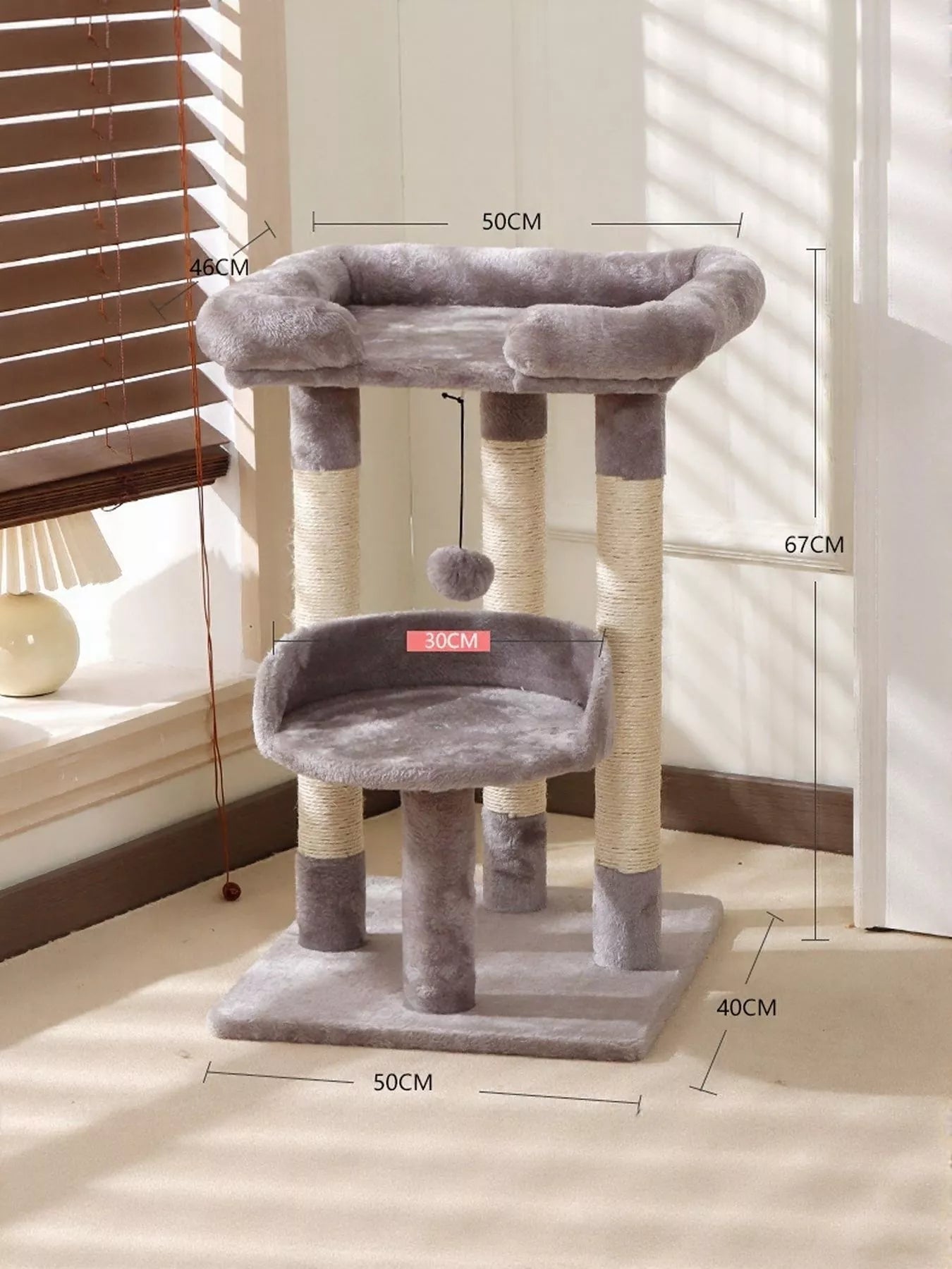 Plush Cat Tree Condo with Scratching Posts - Loving It Shop