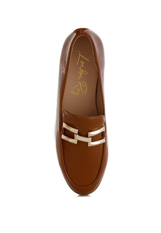 Revanta Patent Faux Leather Loafers - Loving It Shop