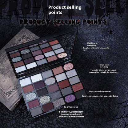 Cahill Dark Goth Eye Shadow Plate Multi-purpose Shimmer Matte Per Plate