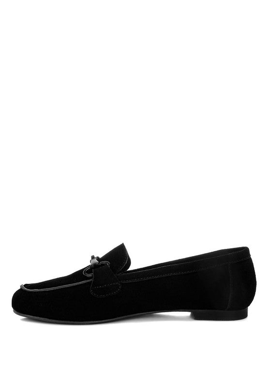 Awen Monochromatic Horsebit Real Suede Loafers - Loving It Shop