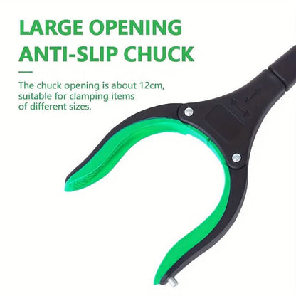 Heavy-Duty Steel Folding Trash Picker – 32" with Magnet &amp; Anti-Slip Handle